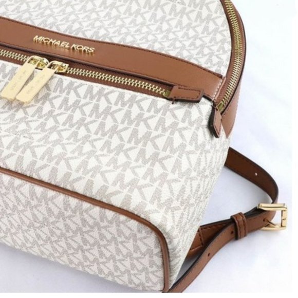 MICHAEL KORS Kenly Medium Backpack Signature Vanilla Bag - Picture 6 of 16